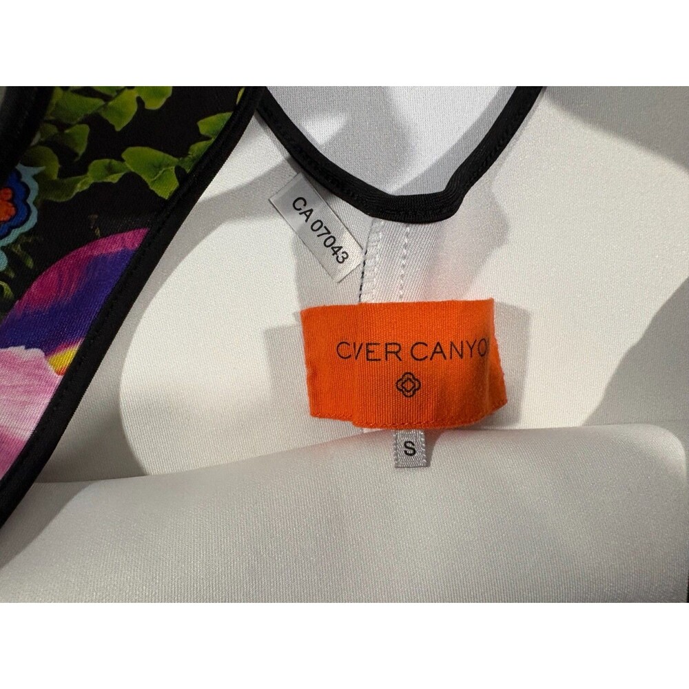 Clover Canyon Womens Orange Floral Sleeveless Stretch Party Sheath Dress Sz S - Picture 11 of 13